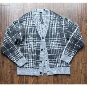 Express Relaxed Plaid Cardigan Mens Size L (Tall)